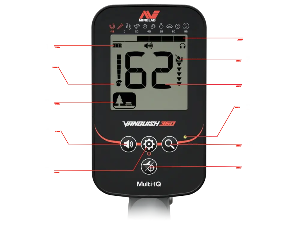 Front Minelab Vanquish 360